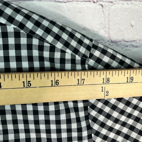 HAGGAR  Men's Black Checked Long Sleeve Shirt. Size: 15 34/35 - Picture 4 of 9